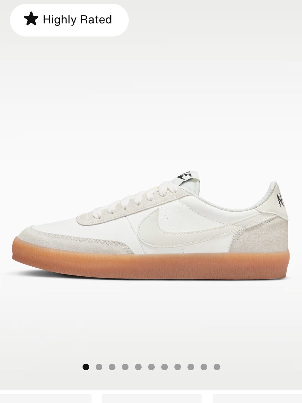 Nike Women’s Killshot 2 Low-Top Sneakers in Off-White and Gum - Women’s 7.5